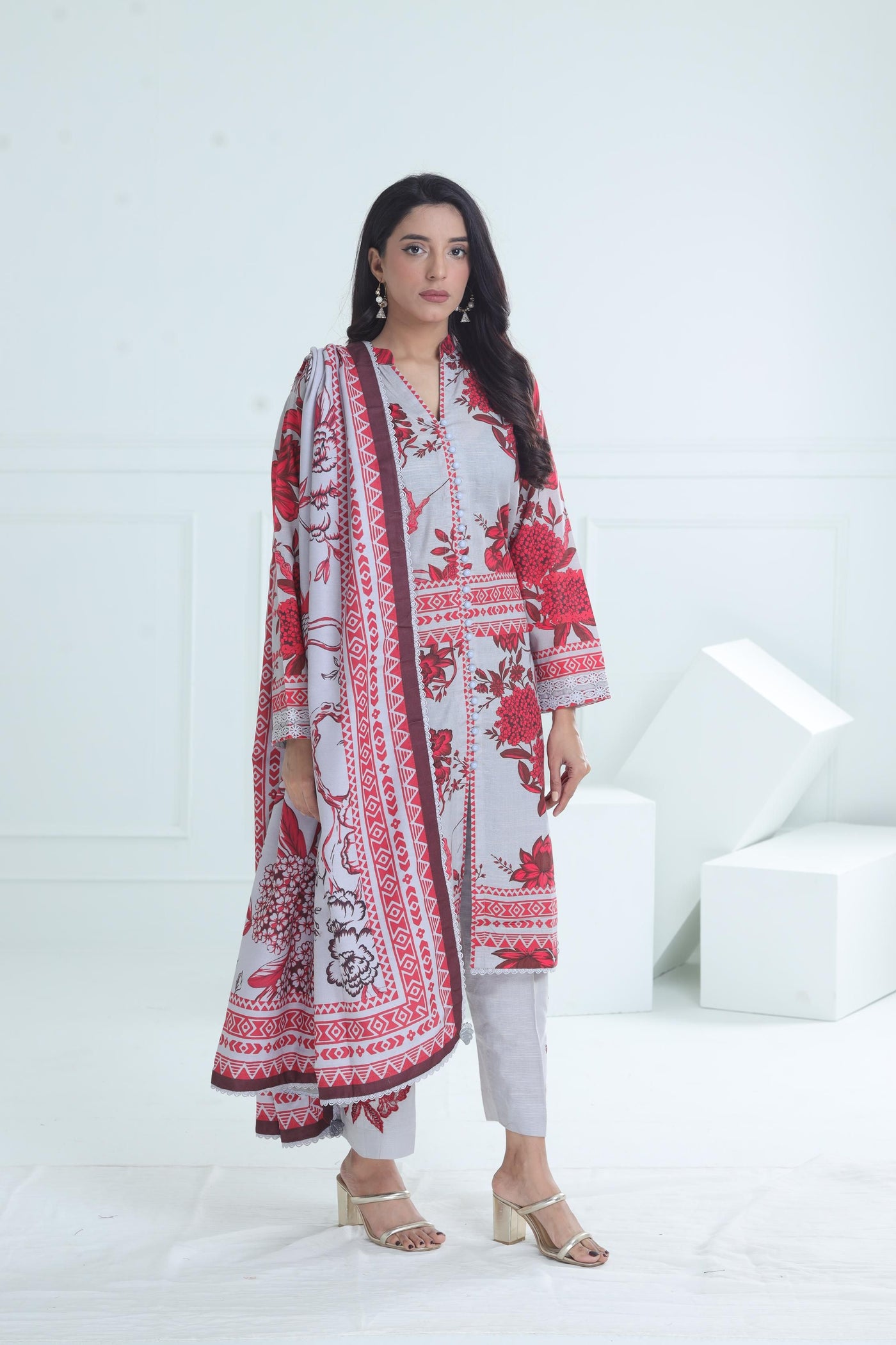 Design 3A - Maria B M Basic Winter Stitched