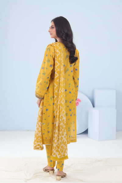 Lawn Yellow Stitched Suit - Maria B M Basics