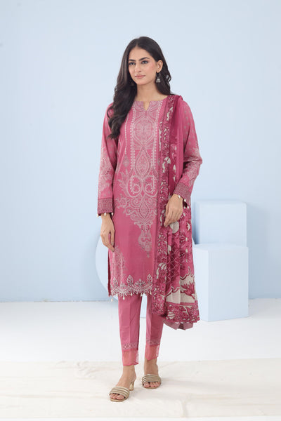 Lawn Magenta Stitched Suit - Maria B M Basics