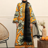 Lawn Mustard Stitched Suit - Maria B Eid Basic