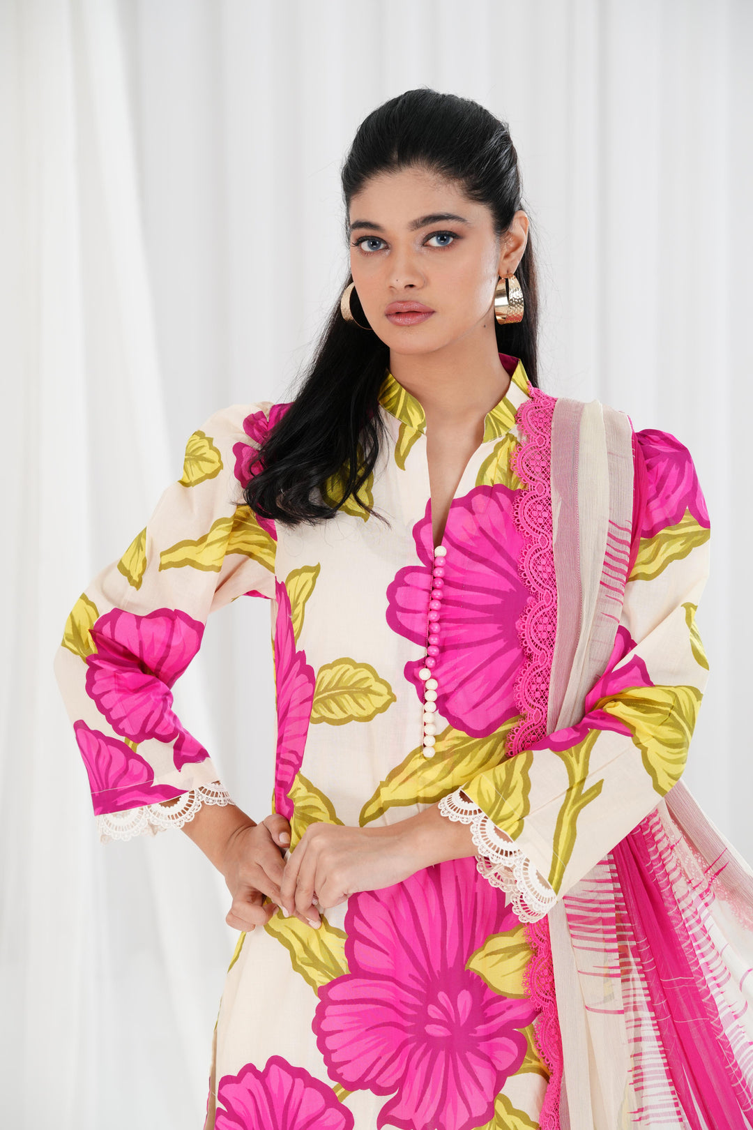 Lawn Light Purple Stitched Suit - Maria B Eid Basic