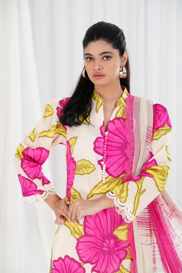 Lawn Light Purple Stitched Suit - Maria B Eid Basic