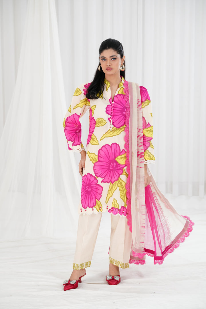 Lawn Light Purple Stitched Suit - Maria B Eid Basic