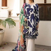 Lawn Navy Blue Stitched Suit - Maria B Eid Basic