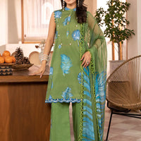 Lawn Green Stitched Suit - Maria B Eid Basic