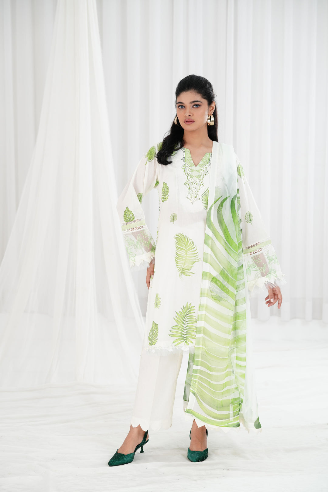 Lawn Pista Stitched Suit - Maria B Eid Basic