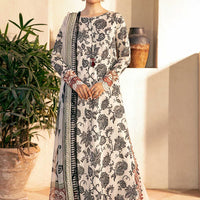 Lawn Dark Grey Stitched Suit - Maria B Eid Basic