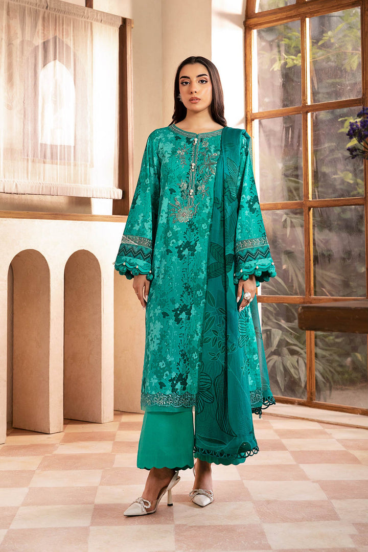 Lawn Sea Green Stitched Suit - Maria B Eid Basic