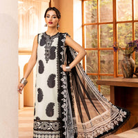Lawn Off White Stitched Suit - Maria B Eid Basic