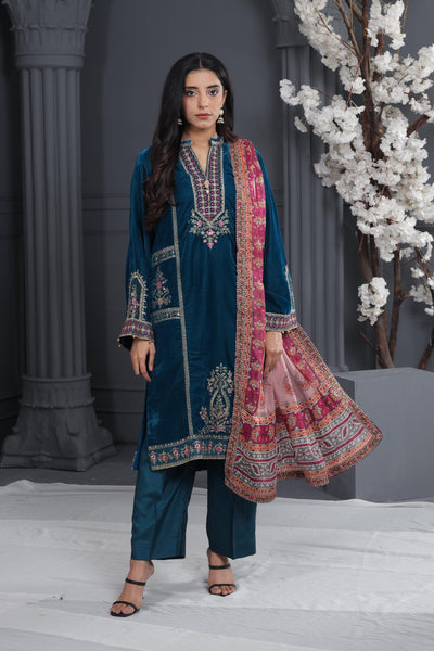 Design 4 - Maria B Festive Embroidered Stitched