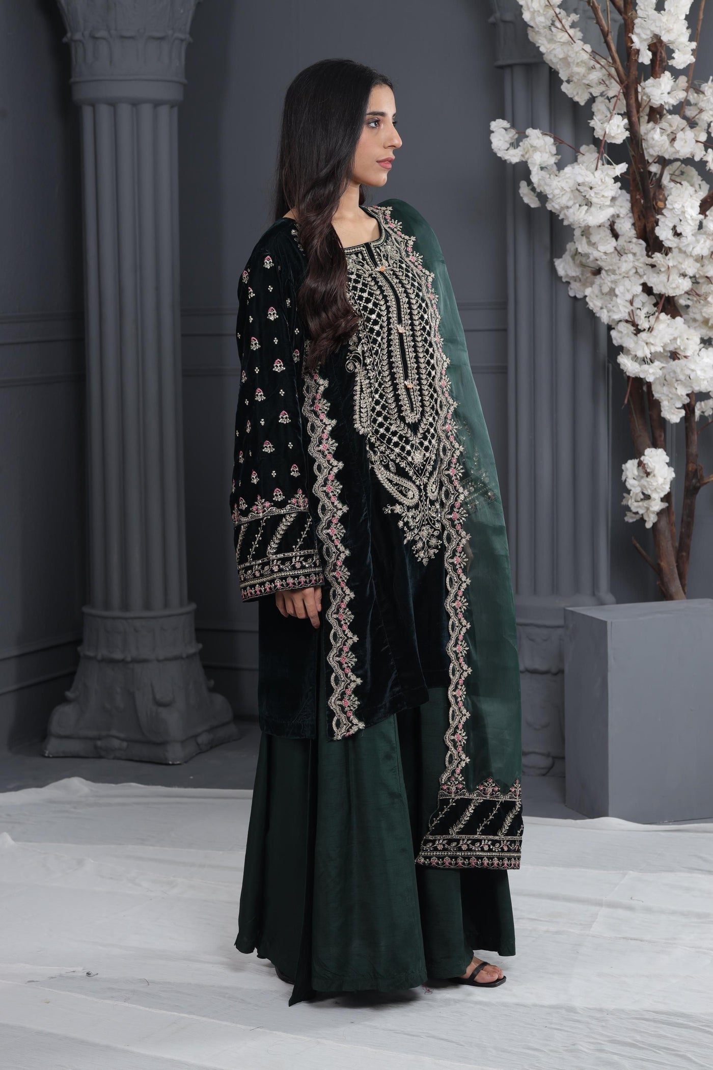 Design 6 - Maria B Festive Embroidered Stitched