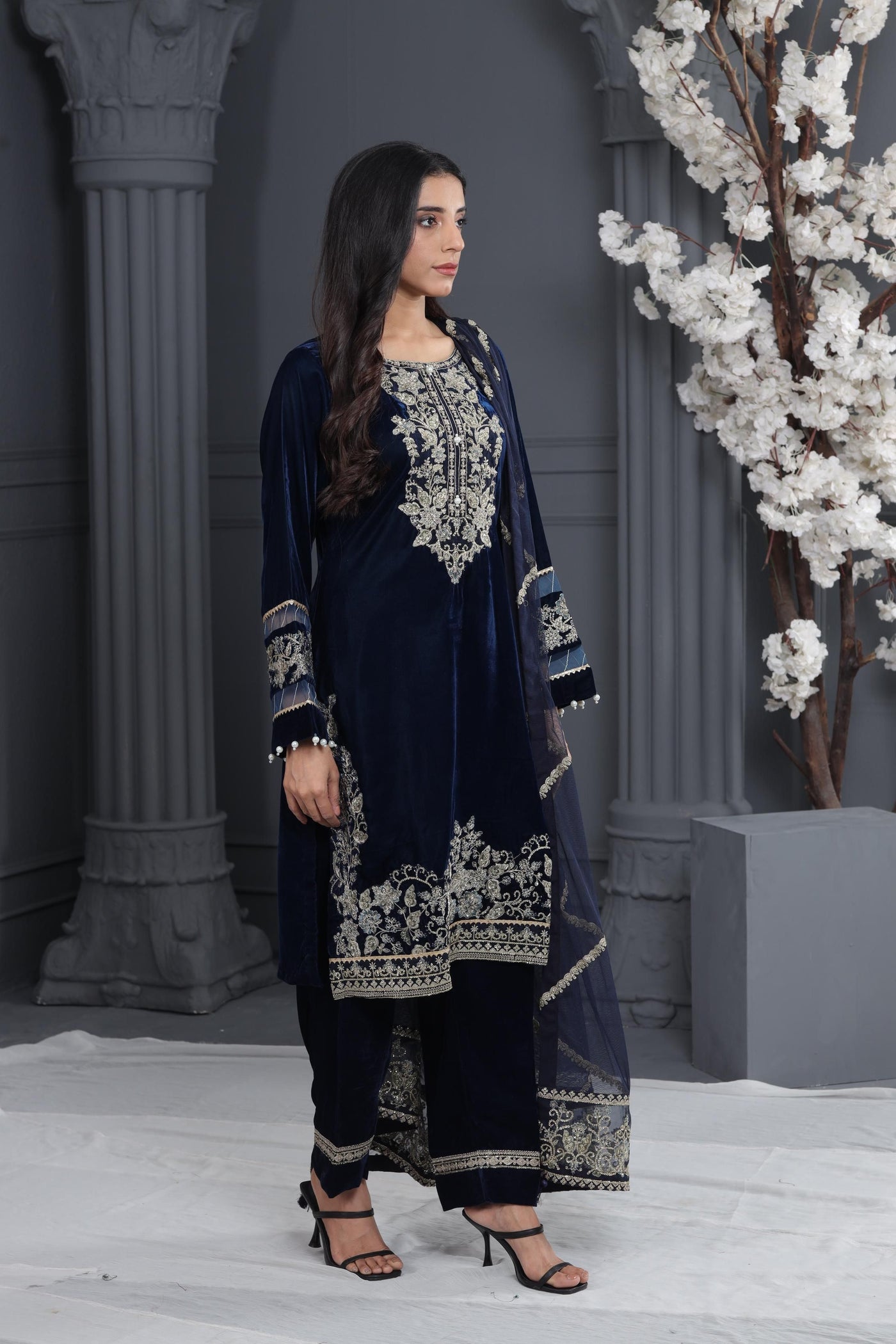 Design 7 - Maria B Festive Embroidered Stitched