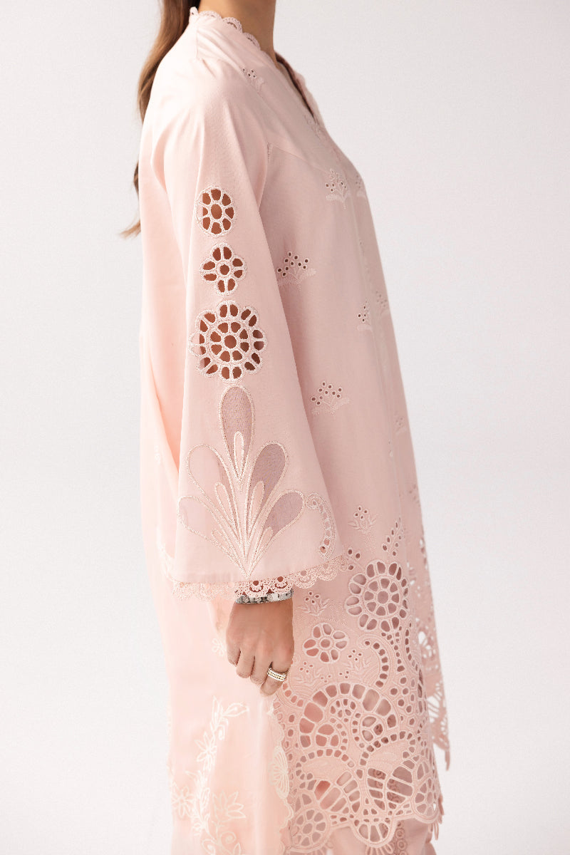 Lawn Pink Stitched Suit - Qalamkar