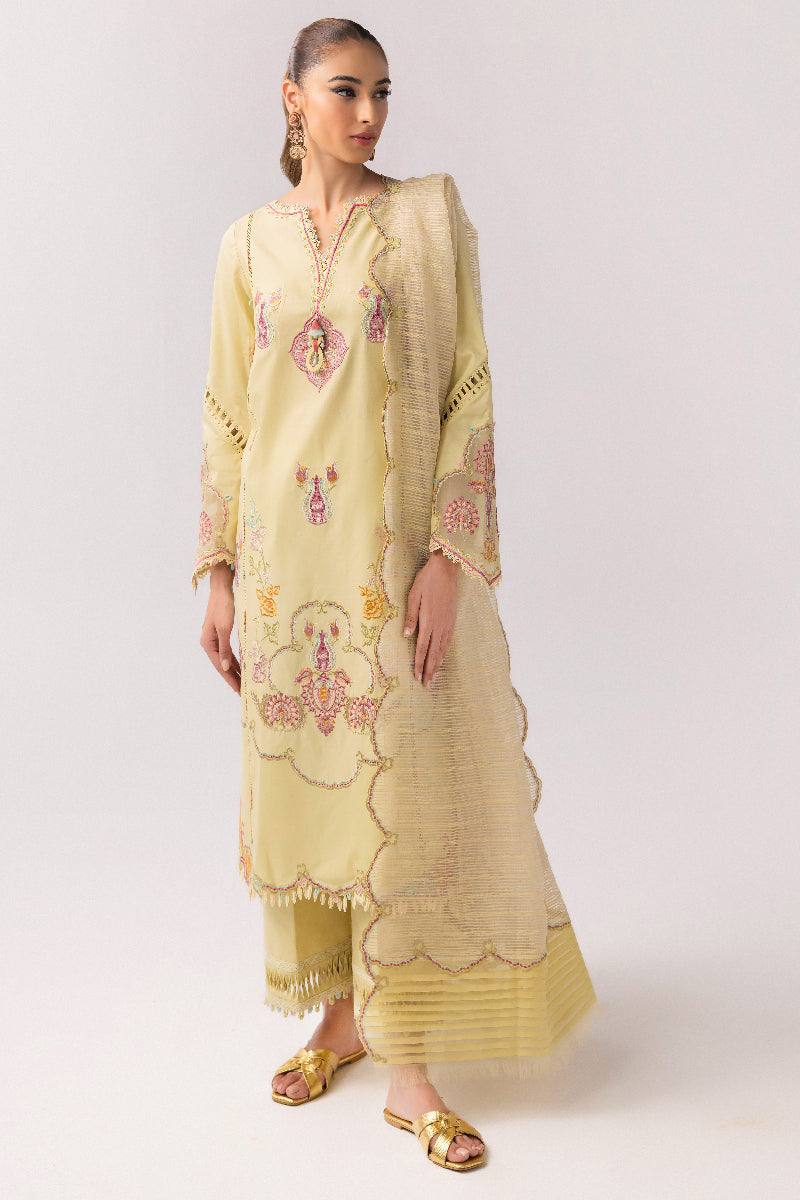 Lawn Pista Stitched Suit - Qalamkar