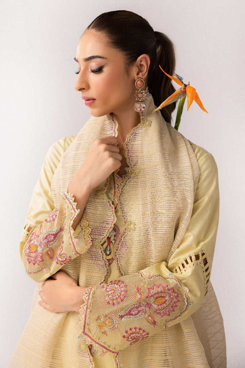 Lawn Pista Stitched Suit - Qalamkar