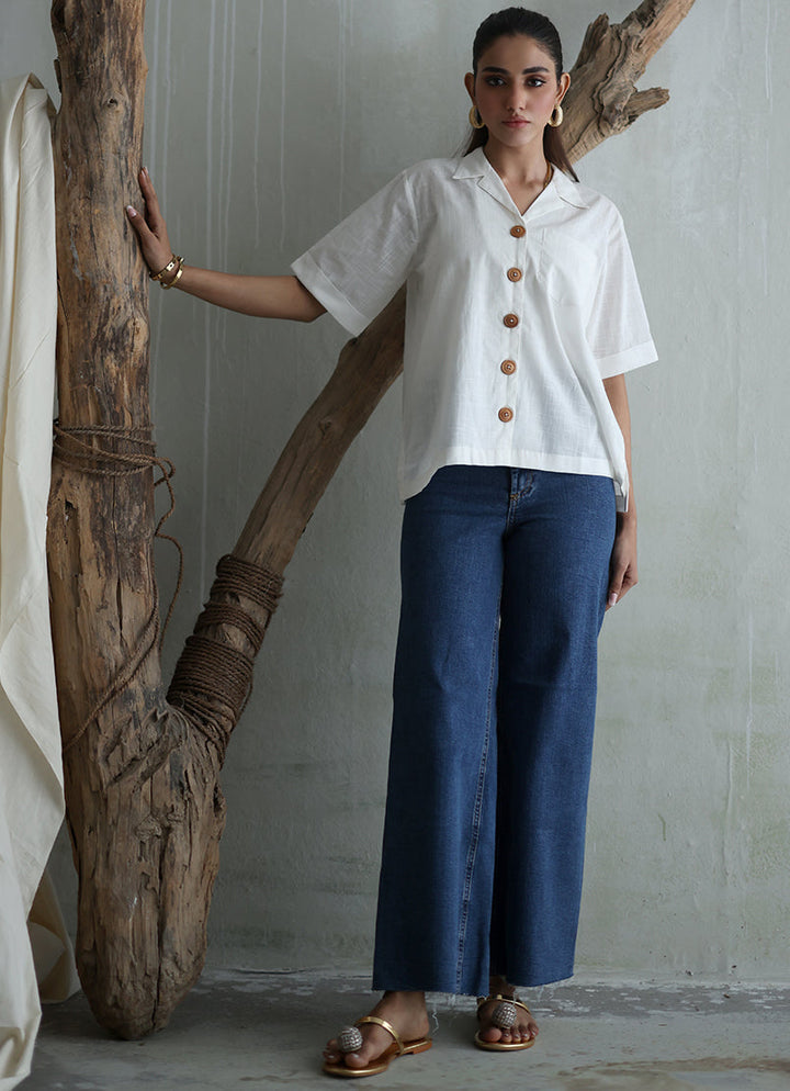Cross Hatch White Kurti - Image