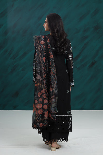 Midnight Muse - Afrozeh Garden Embroidered Stitched