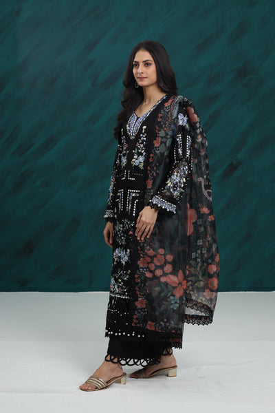 Midnight Muse - Afrozeh Garden Embroidered Stitched