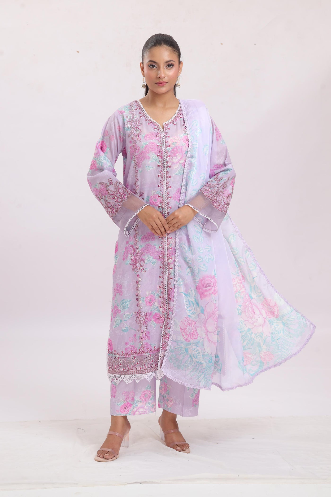 Moonflower - Ayzel Printed Embroidered Stitched