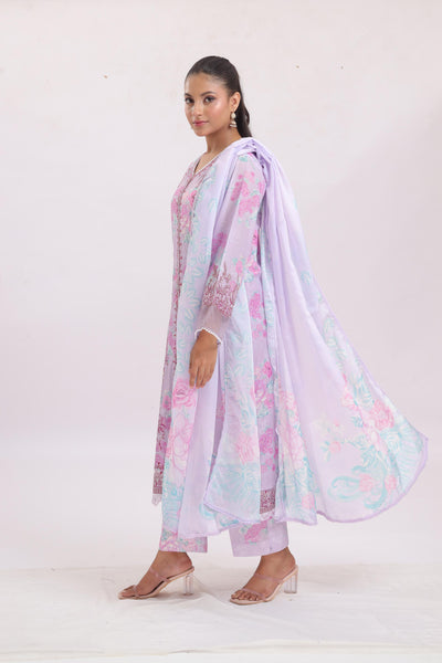 Moonflower - Ayzel Printed Embroidered Stitched