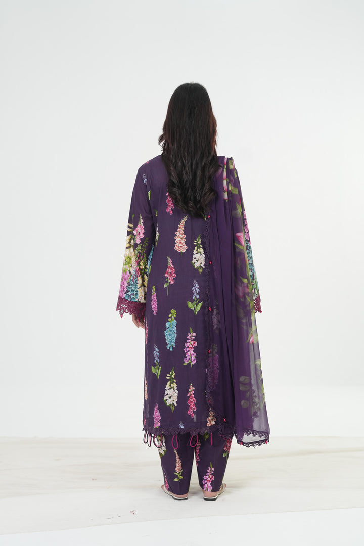 Embroidered Lawn Stitched Suit - Maria B M Print '26