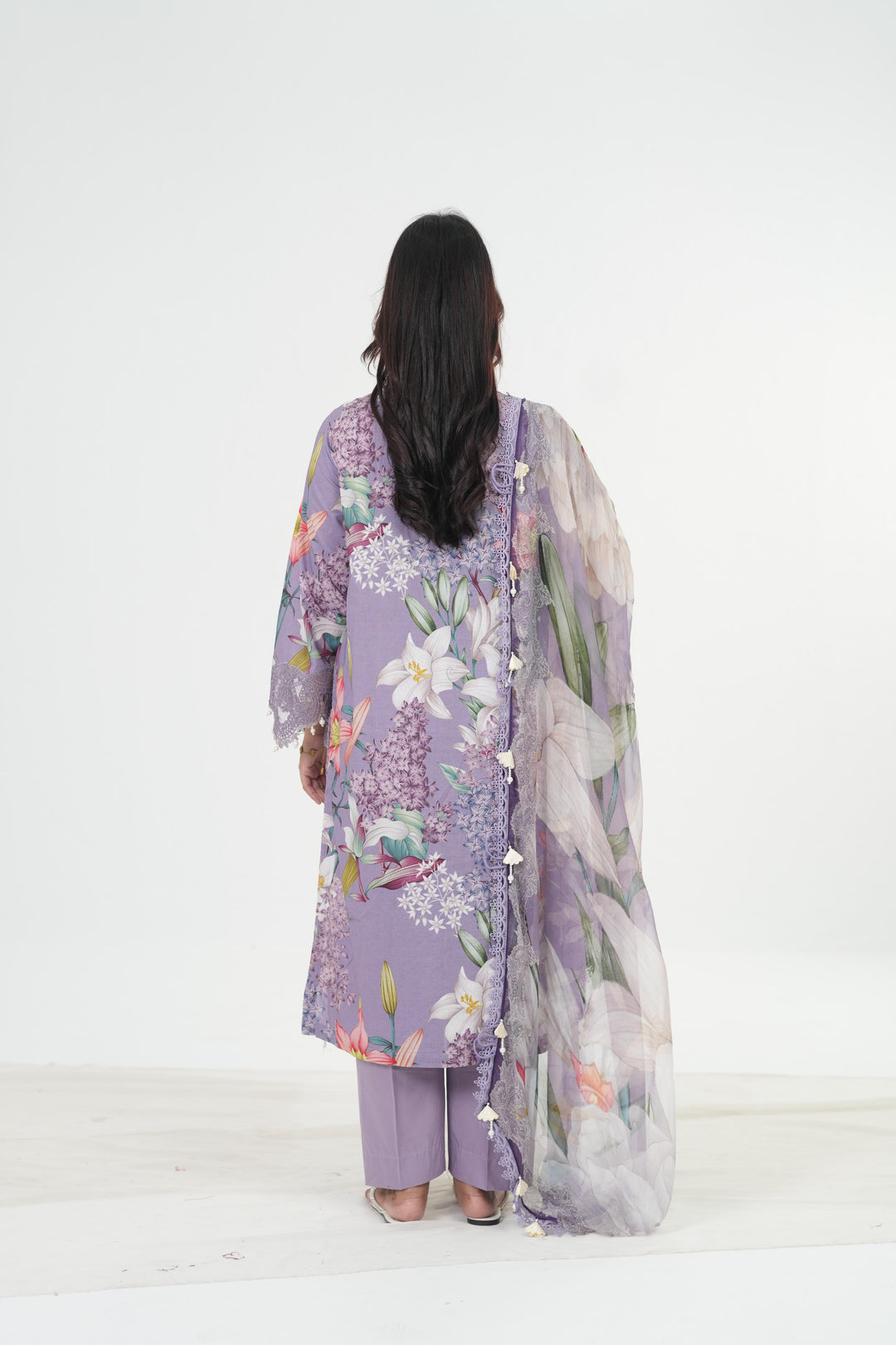 Embroidered Lawn Stitched Suit - Maria B M Print '26