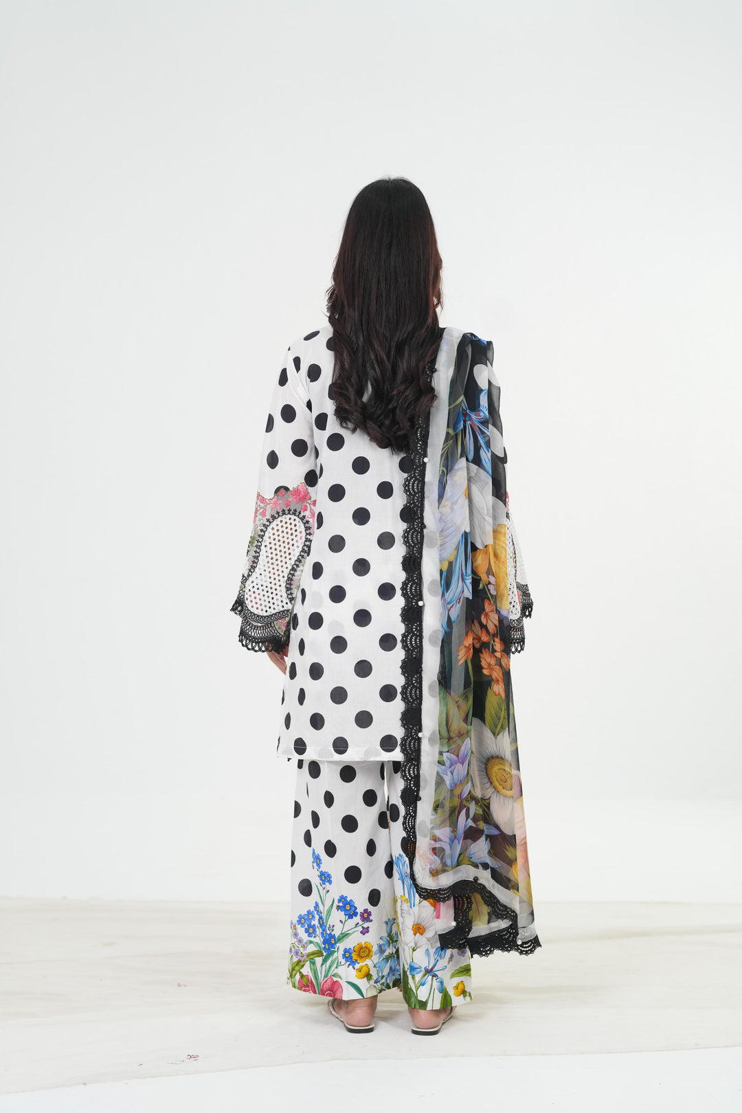 Embroidered Lawn Stitched Suit - Maria B M Print '26