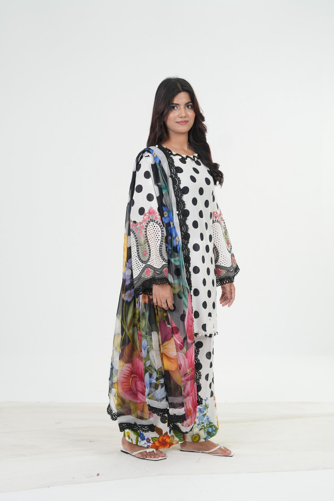 Embroidered Lawn Stitched Suit - Maria B M Print '26