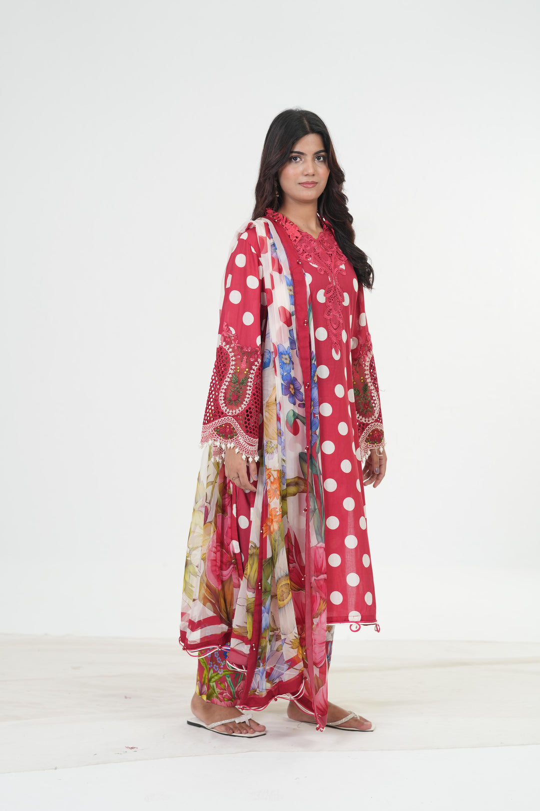 Embroidered Lawn Stitched Suit - Maria B M Print '26