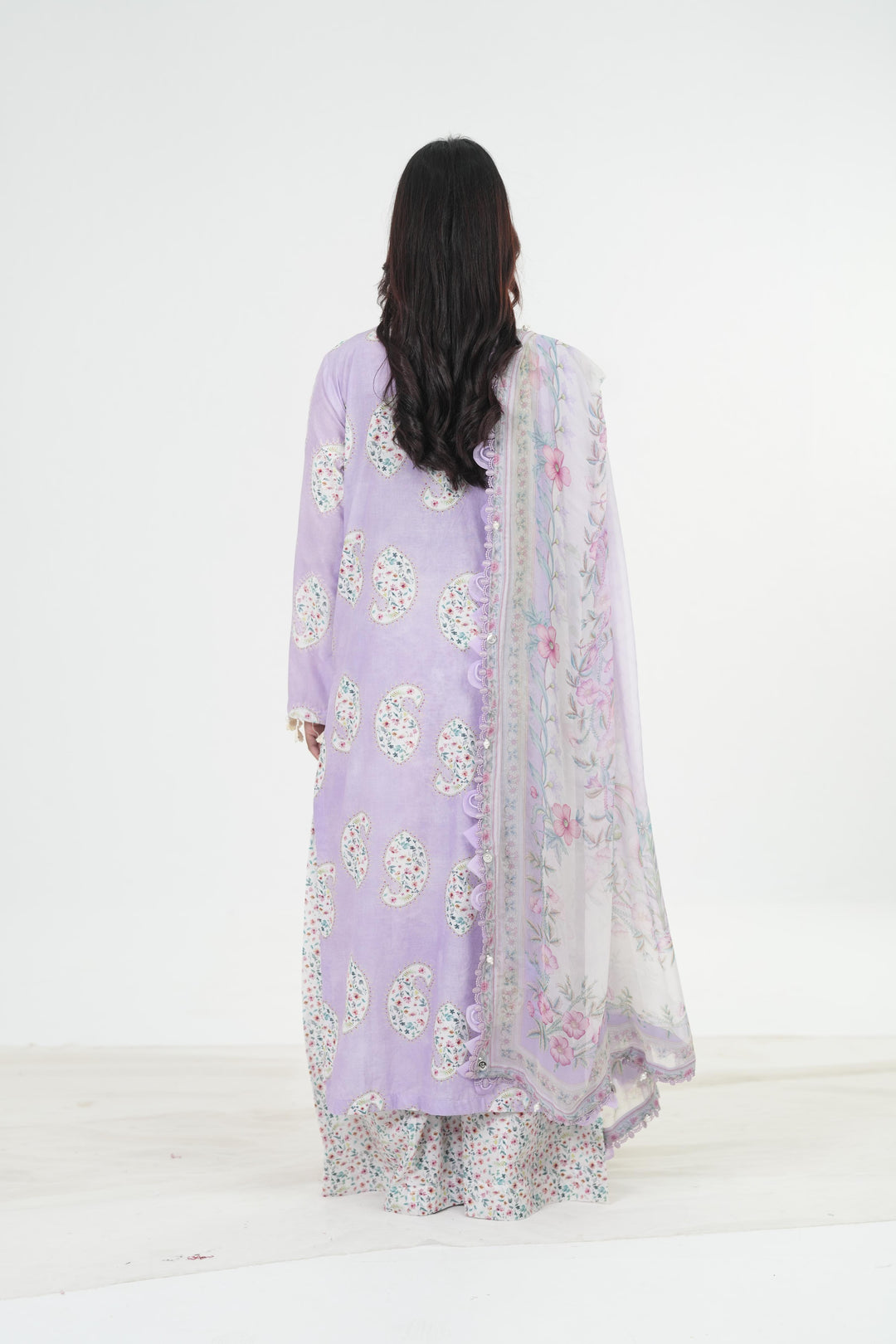 Embroidered Lawn Stitched Suit - Maria B M Print '26