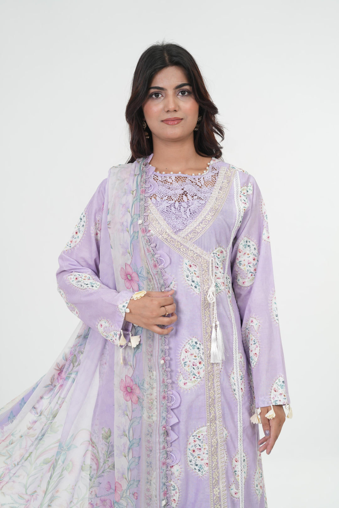 Embroidered Lawn Stitched Suit - Maria B M Print '26