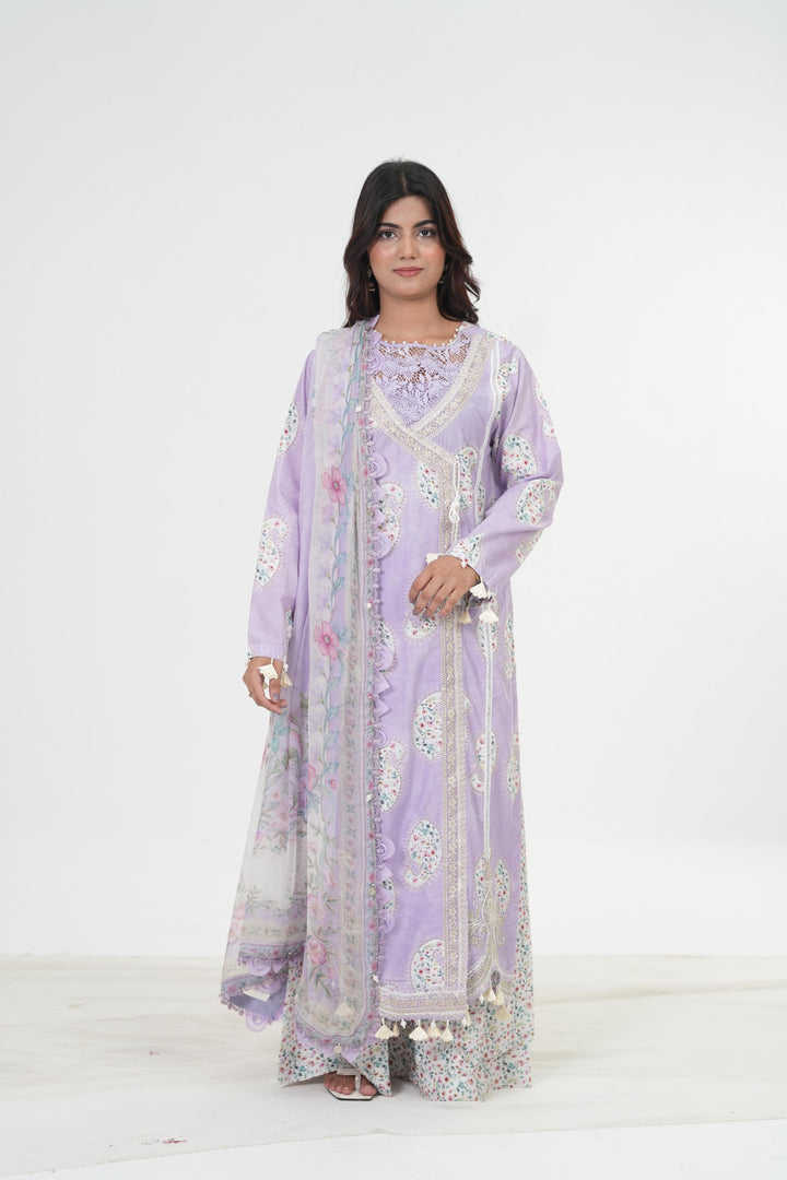 Embroidered Lawn Stitched Suit - Maria B M Print '26