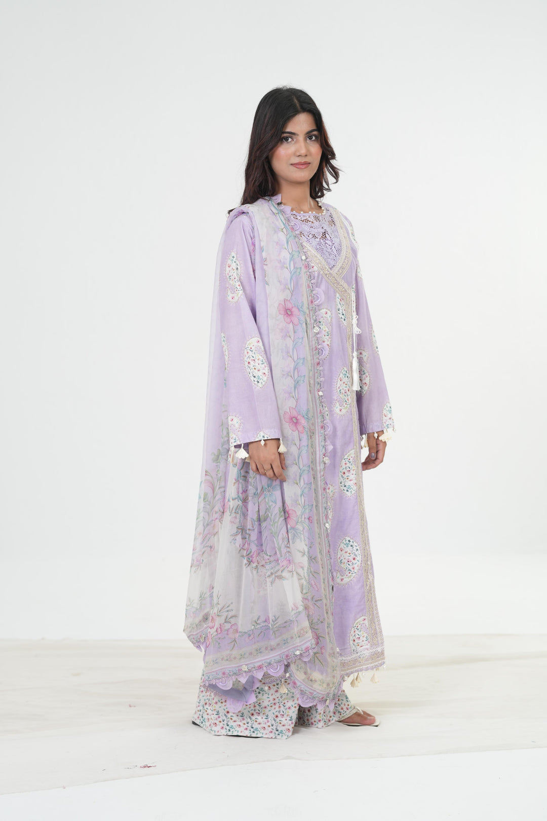 Embroidered Lawn Stitched Suit - Maria B M Print '26