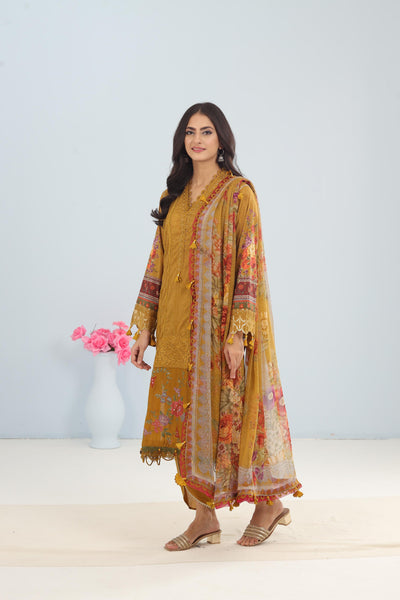 Lawn Golden Stitched Suit - Maria B