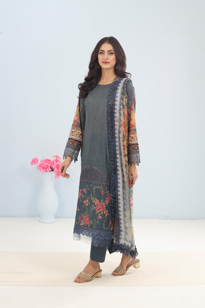 Lawn Green Stitched Suit - Maria B