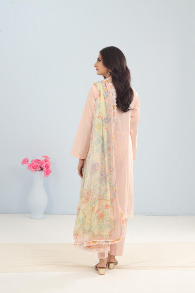 Lawn Pink Stitched Suit - Maria B