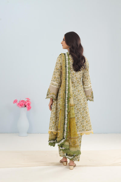 Lawn Green Stitched Suit - Maria B