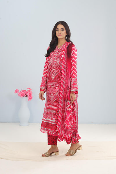 Lawn Pink Stitched Suit - Maria B