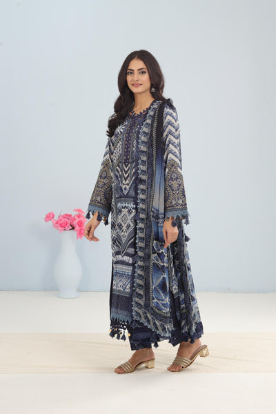 Lawn Blue Stitched Suit - Maria B