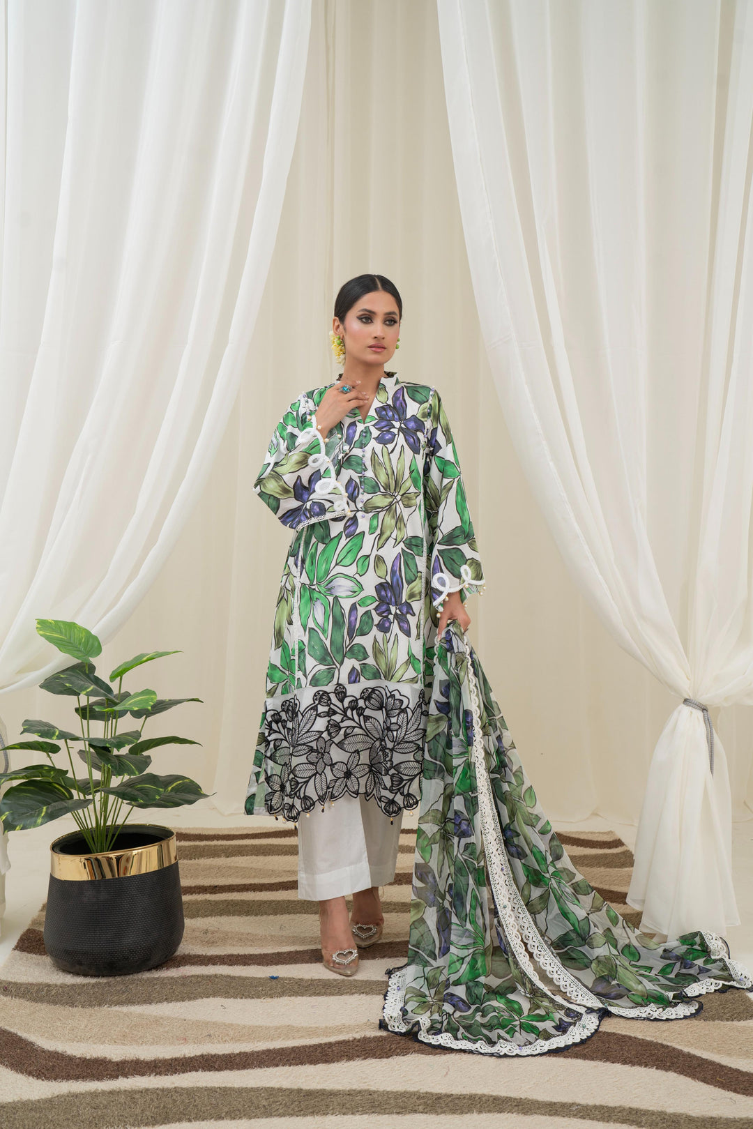 Printed Lawn Multi Stitched Suit - Maria B M Prints