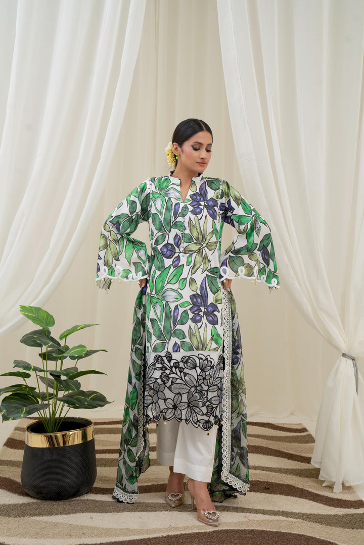 Printed Lawn Multi Stitched Suit - Maria B M Prints