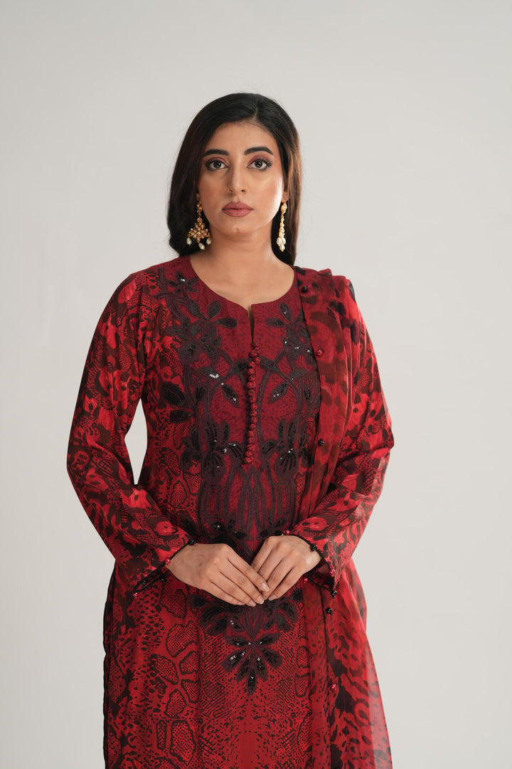 Design 2A - Maria B M Print Stitched