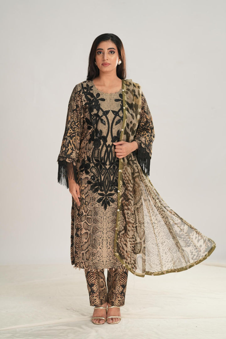 Design 2B - Maria B M Print Stitched