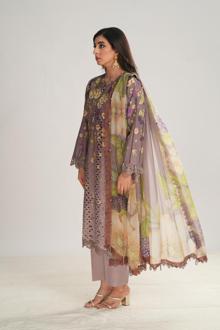 Design 6B - Maria B M Print Stitched