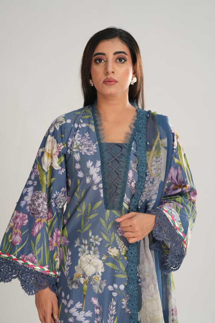 Design 8B - Maria B M Print Stitched