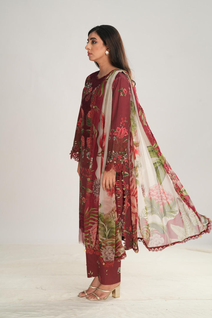 Design 9A - Maria B M Print Stitched