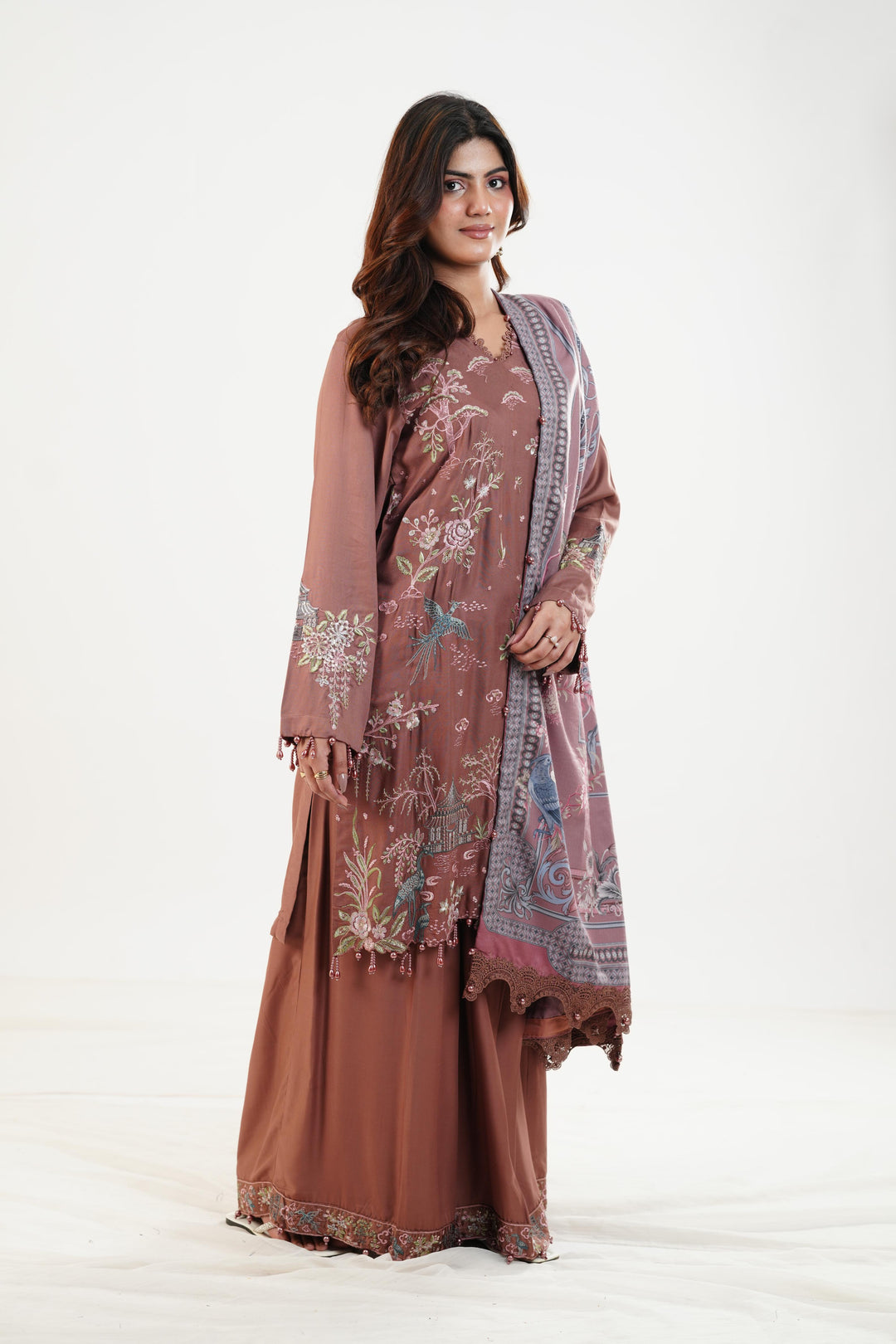 Design 1A - Maria B M Print Festive Stitched