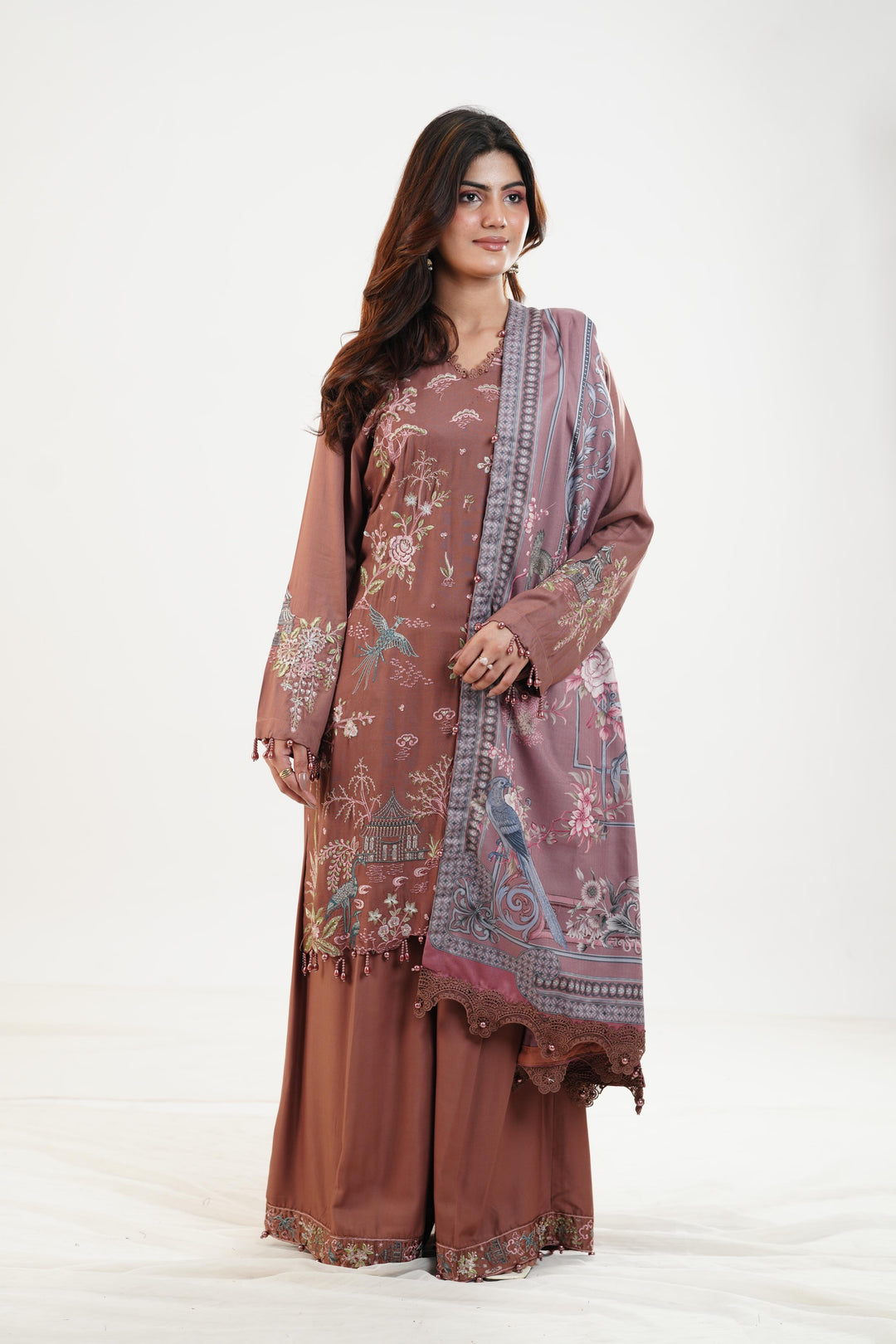Design 1A - Maria B M Print Festive Stitched