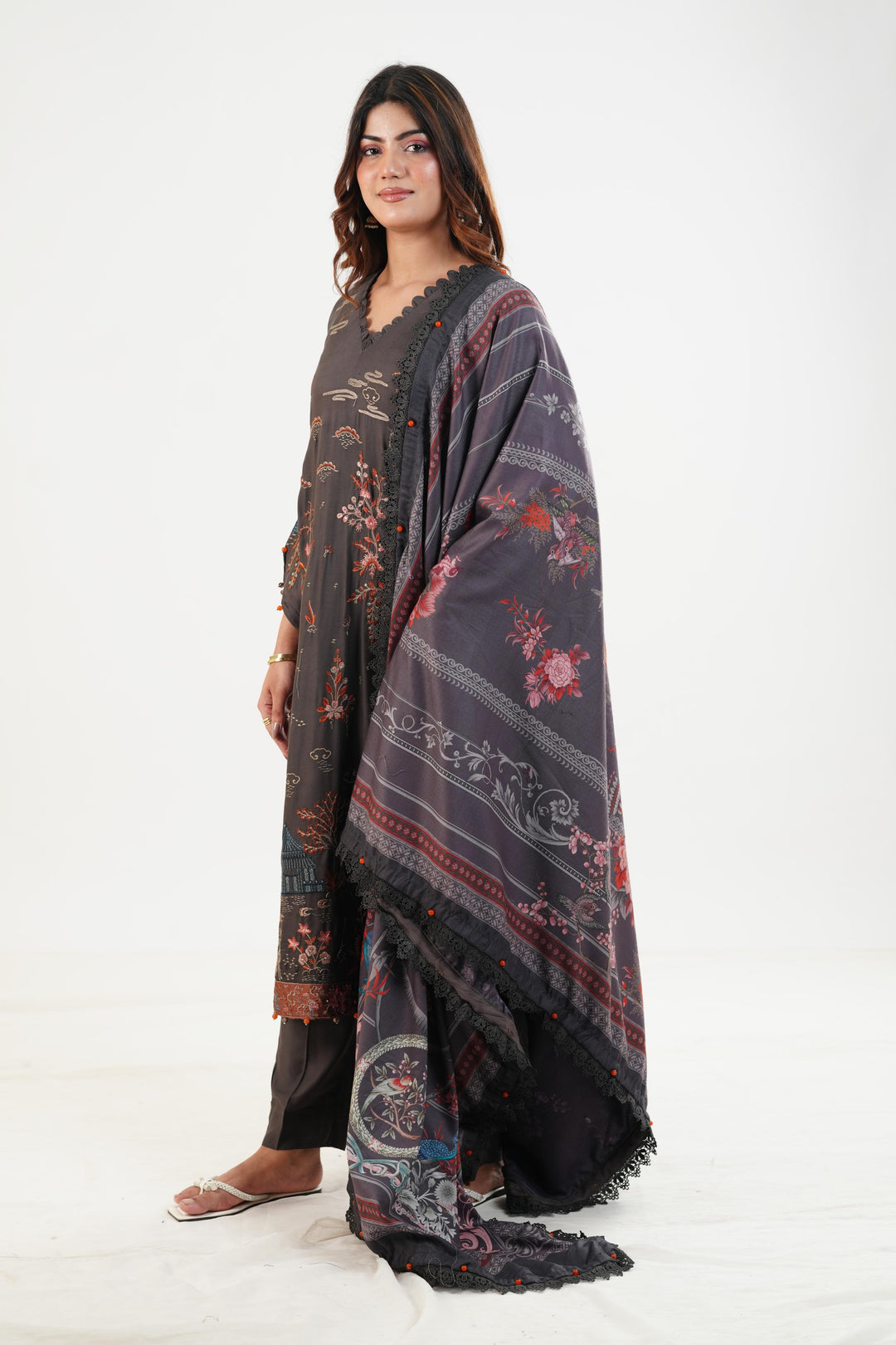 Design 1B - Maria B M Print Festive Stitched