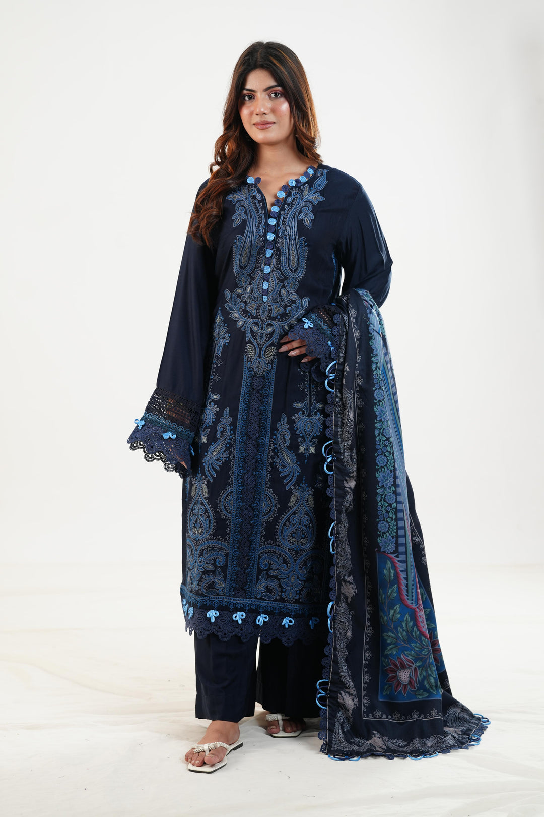 Design 3B - Maria B M Print Festive Stitched